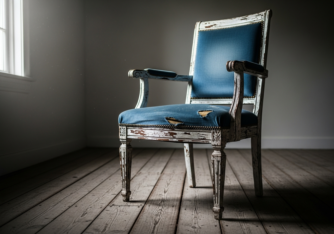 Before antique chair restoration